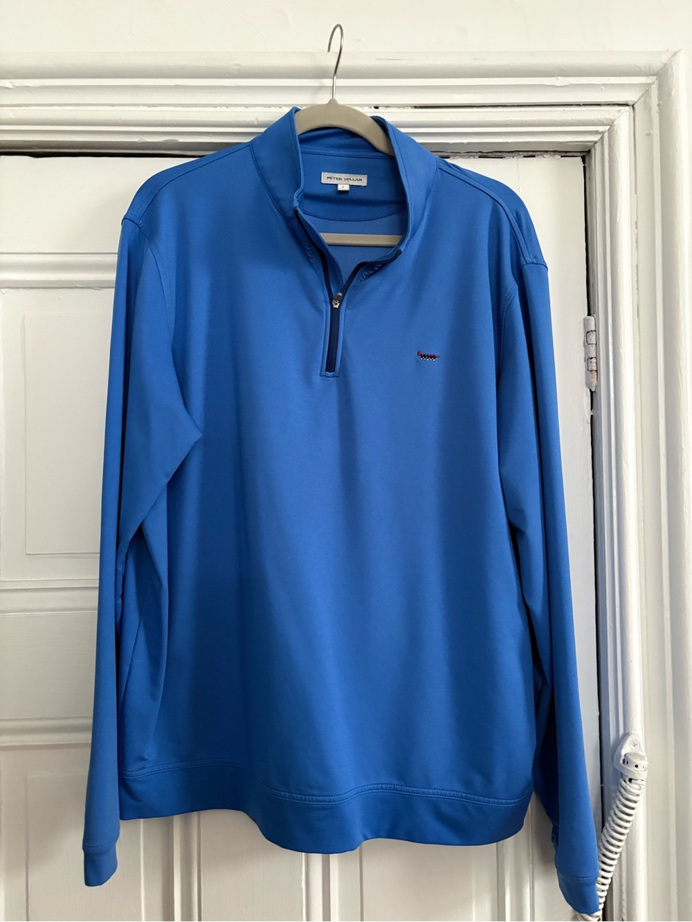 Peter Millar Men’s Bright Blue Quarter-Zip Pullover
